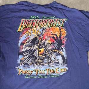 Vintage Biketoberfest 2016 Daytona Beach Grim Reaper Motorcycle Tee - 3XL